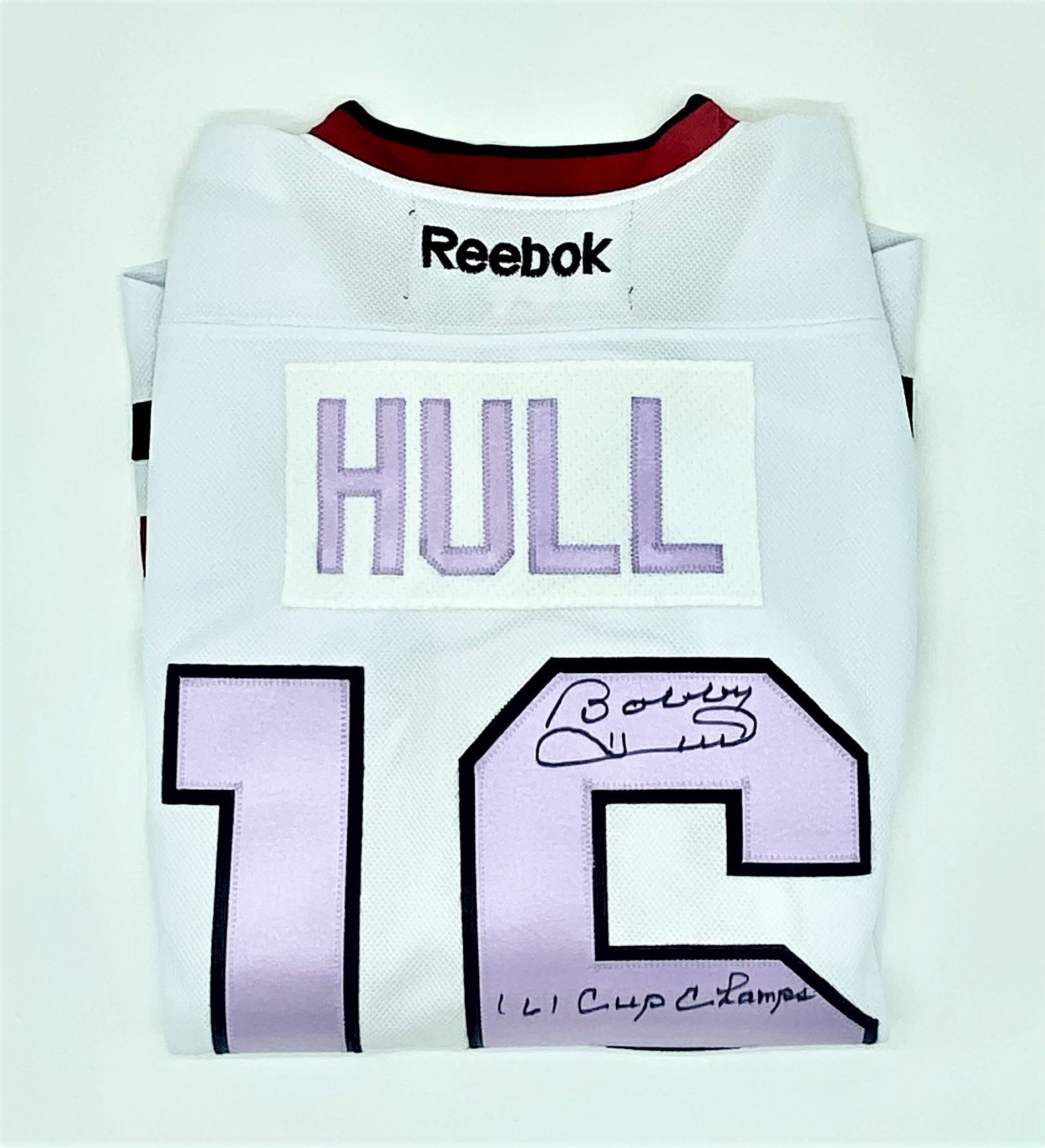 Bobby Hull Autographed Jerseys, Signed Bobby Hull Inscripted Jerseys
